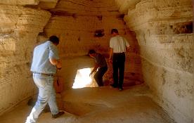 Qumran Cave 4 inside with Hanan Eshel